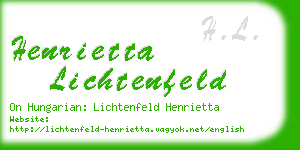 henrietta lichtenfeld business card